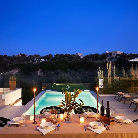 Villa Magnificent Crete 4 Bedrooms Anthos Two Large Private Pools Jacuzzi Bbq Close To The Rethymno *